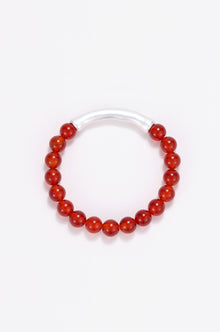Magma carnelian and silver bracelet
