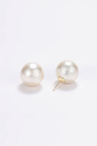 Large pearl stud earrings