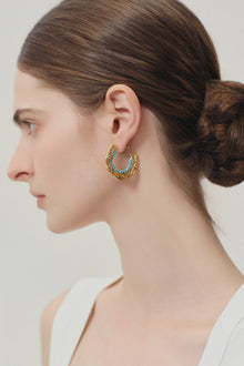 Azul 14-karat gold turquoise earrings