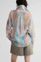 Amalfi Checked Sheer Oversize Shirt