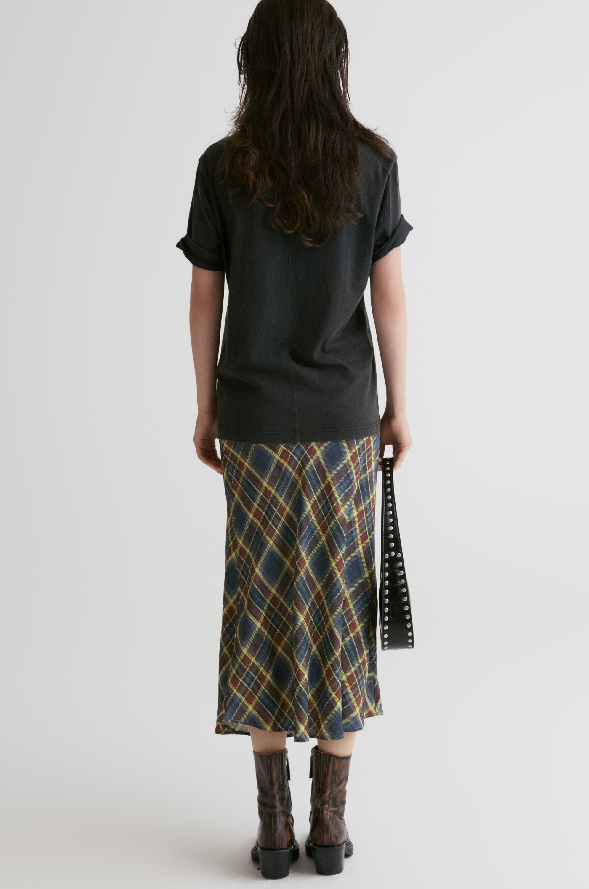 Ziggy Checked Midi Skirt