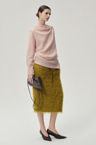 BOUCLÉ Mohair Midi Skirt Olive