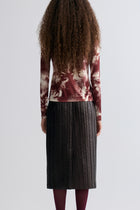 Shadow Long Sleeve Turtleneck Top Cranberry