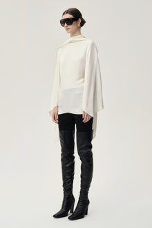 Reversible Scarf Blouse Ecru