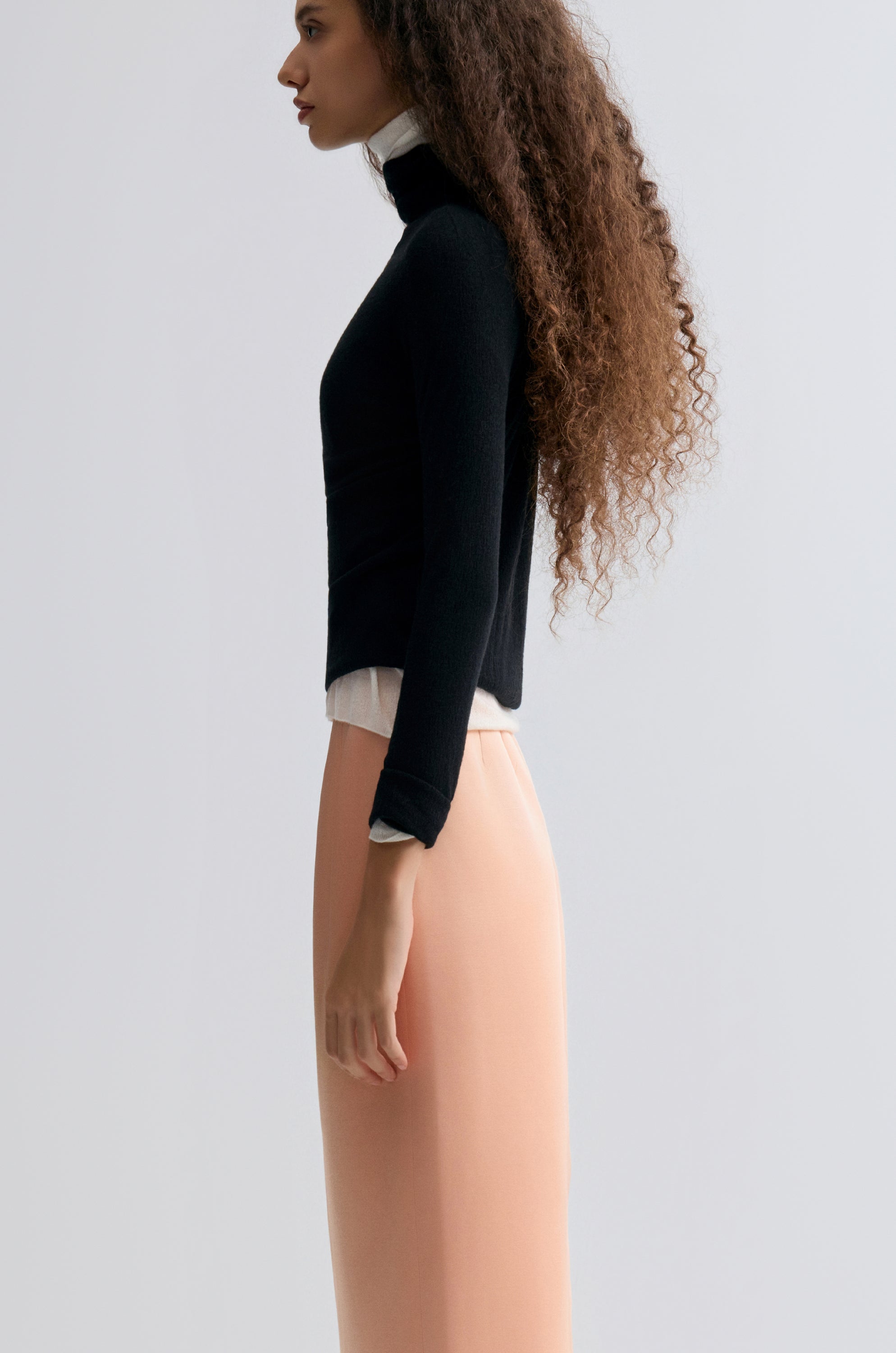 Wholegarment Fine Turtleneck Black