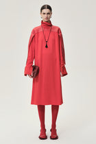 Leather Gathered Dress Grenadine