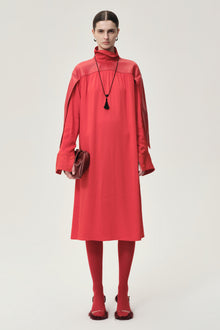 Leather Gathered Dress Grenadine