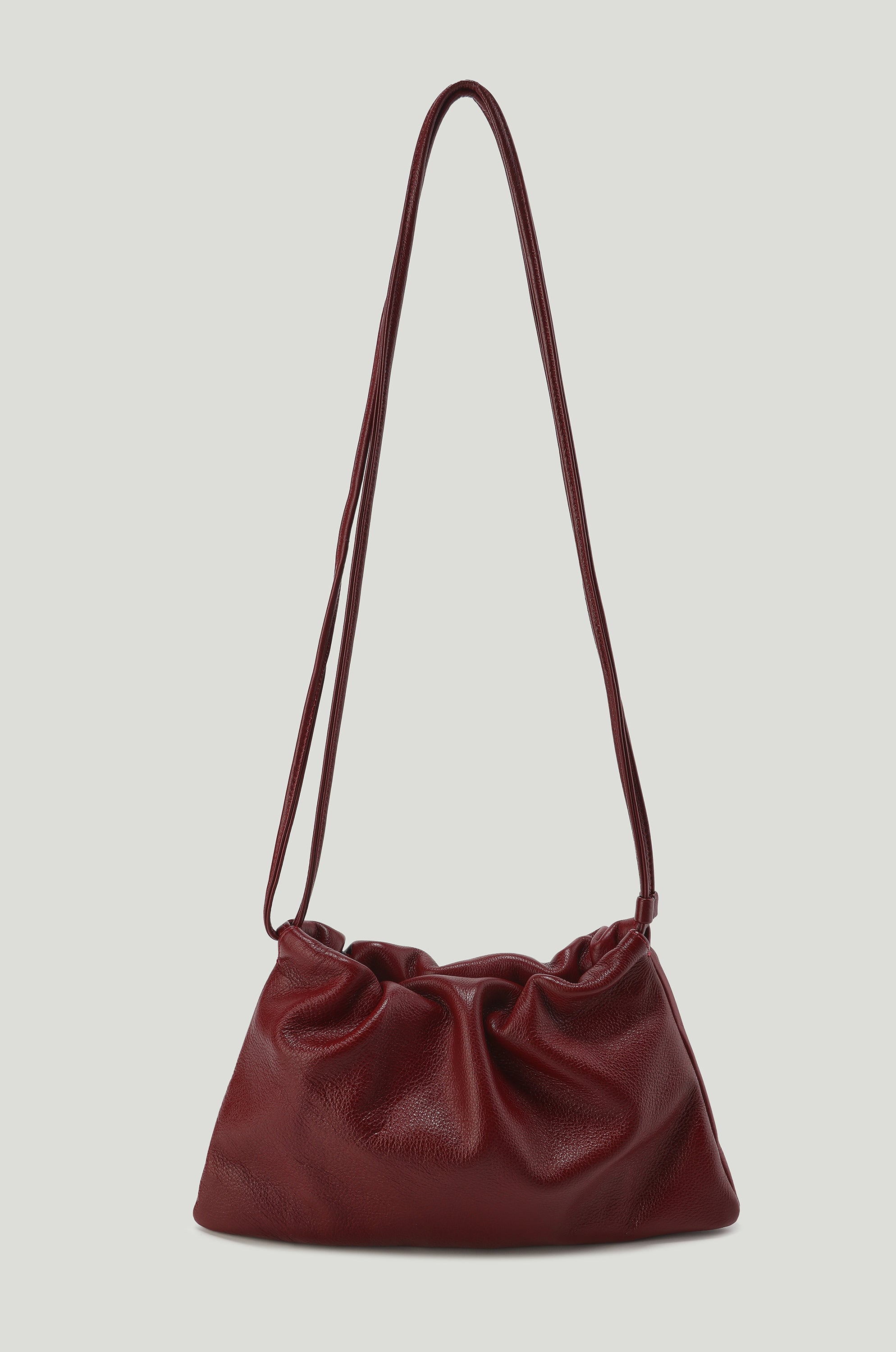 Adjustable  Mini Cloud Clutch Claret