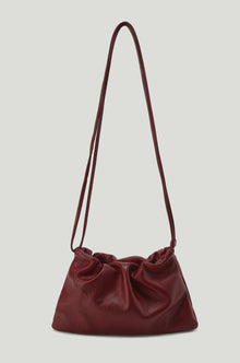 Adjustable  Mini Cloud Clutch Claret