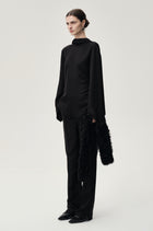Reversible Scarf Blouse Black