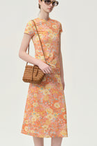 Daisy Viscose Jersey Midi Skirt