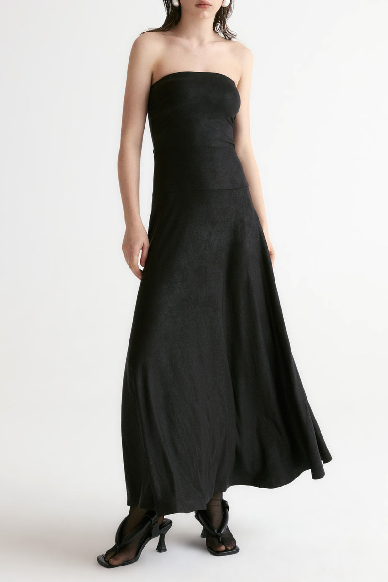 Strapless Jersey Maxi Dress