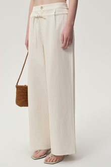 Ibiza Double Waist Trousers Ivory