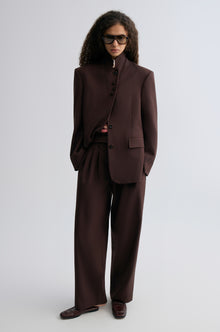Boxy Single-Breasted Blazer Almandine