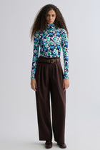 Petal Long Sleeve Turtleneck Top