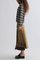 Shapeable Stripe T-shirt Black and Beige