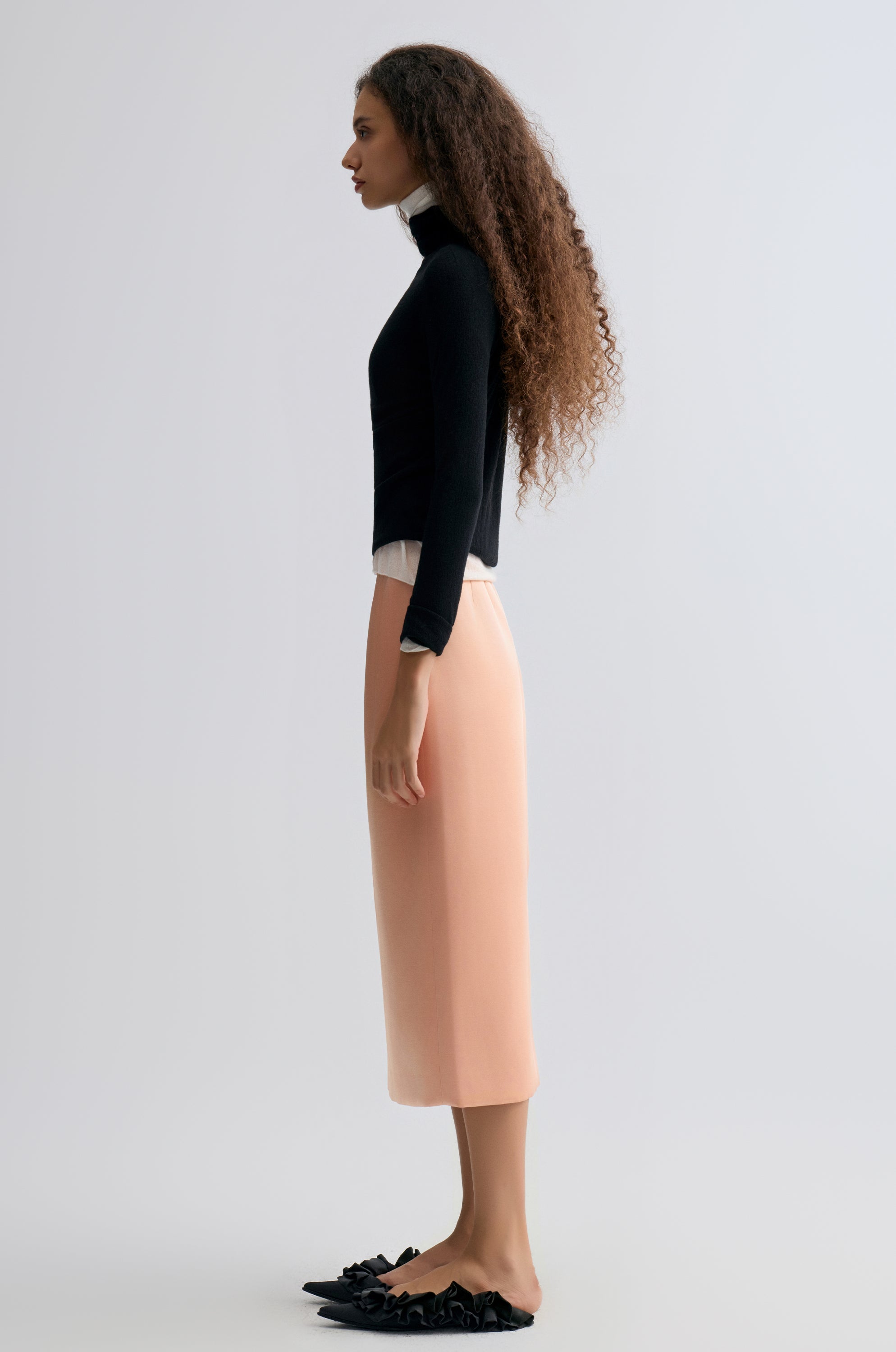 Nimbus Satin Skirt Blush