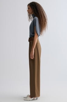 Relaxed Gabardine Trousers Pepper