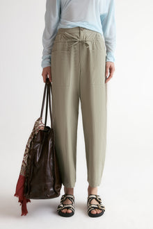 Double Waist Trousers-Khaki