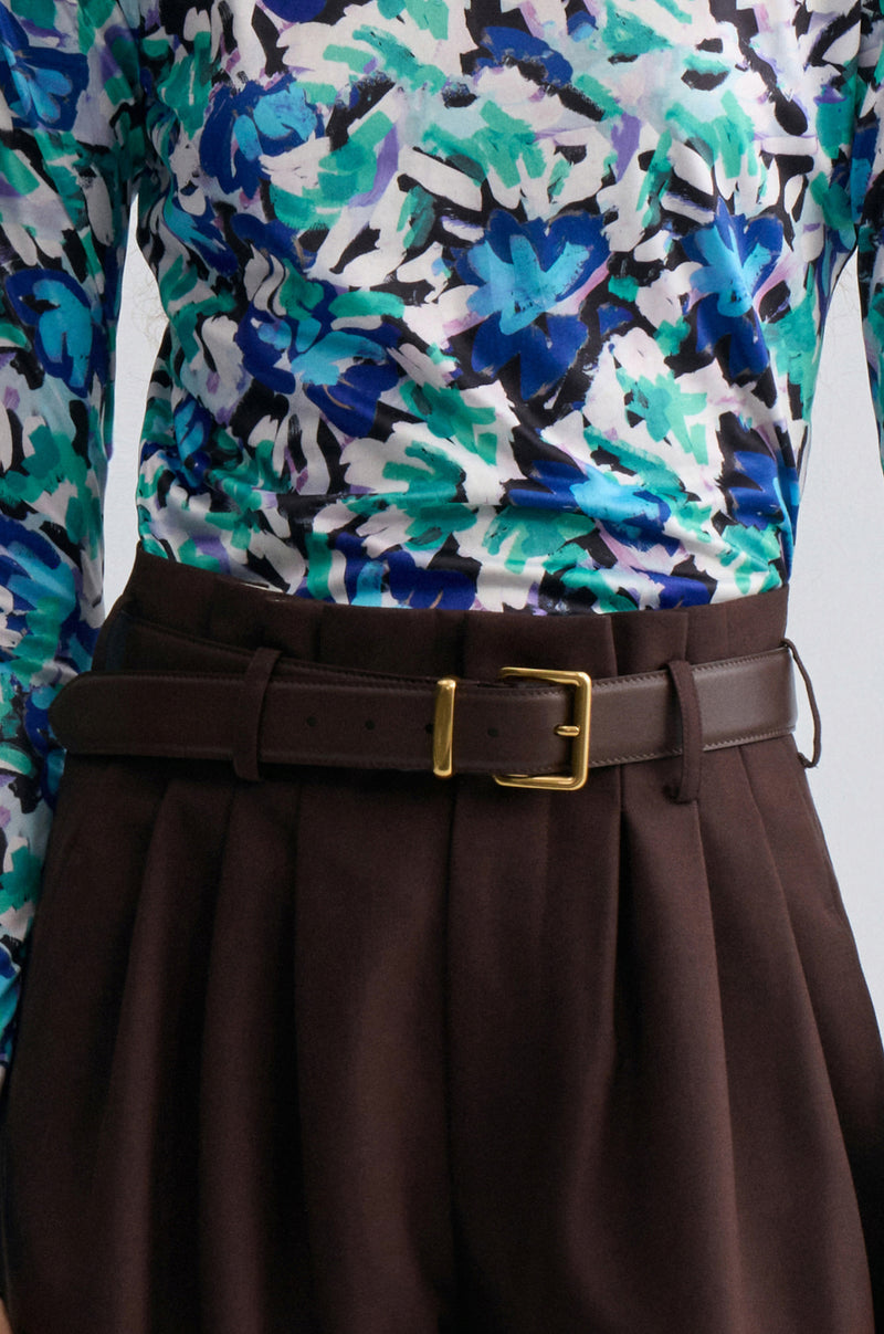 Leather Belt Dark Brown
