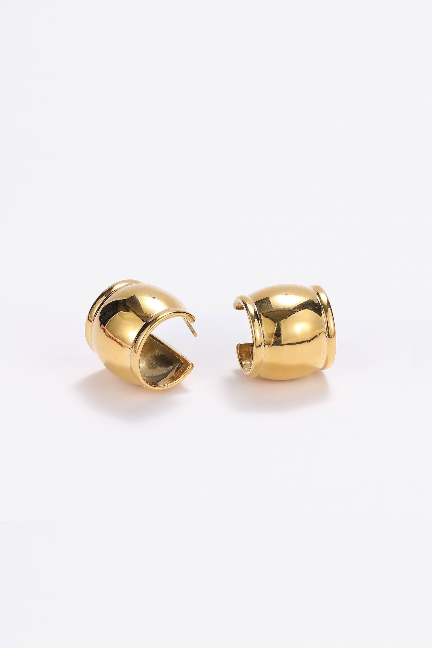 Wide hoop earrings