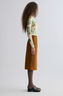 Rosetta Long Sleeve Turtleneck Top Beige