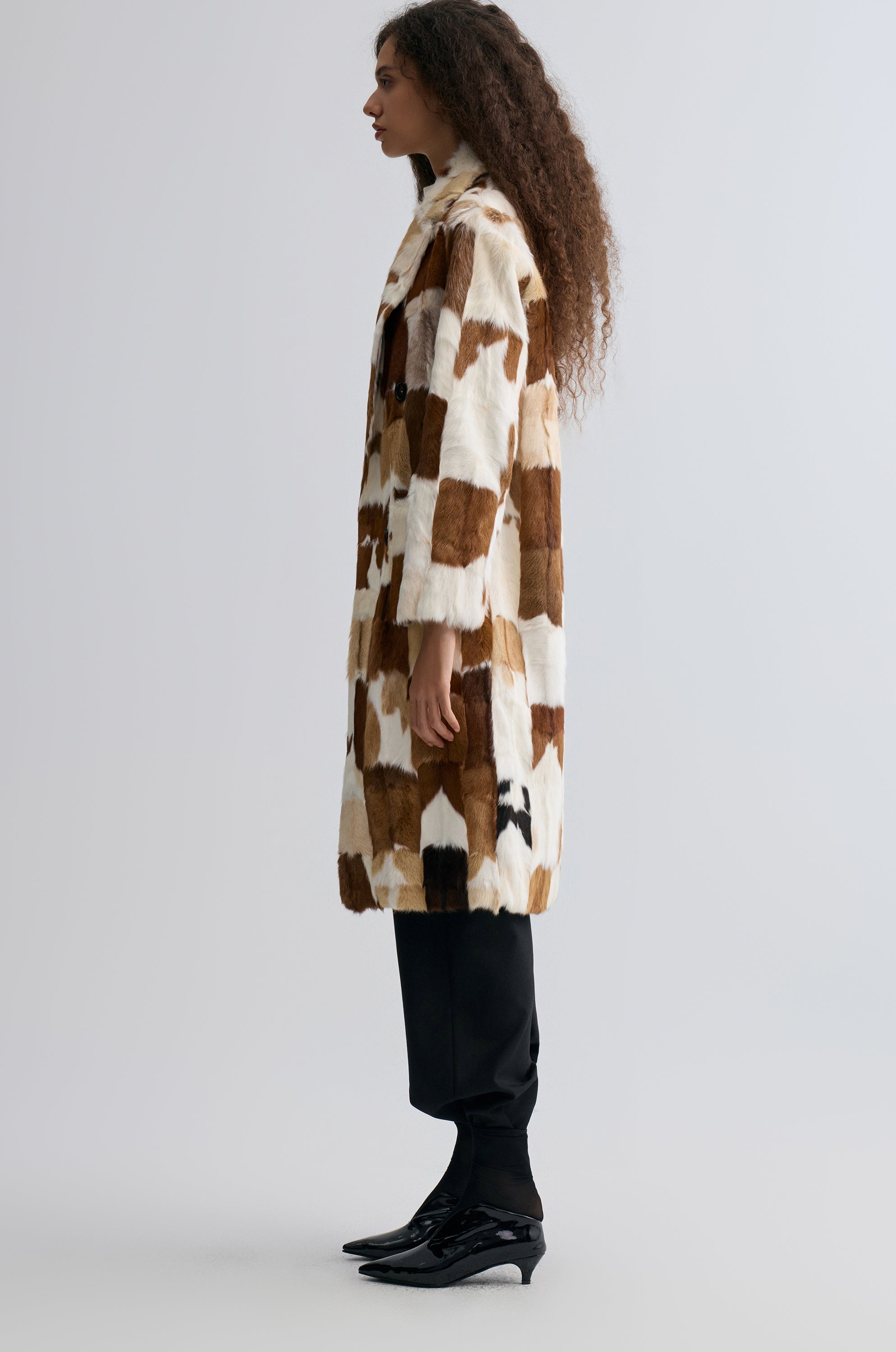 Chevre Patchwork Fur Coat