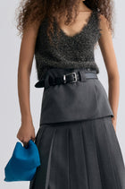 Fringe Metallic Tank Anthracite Grey