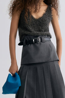 Fringe Metallic Tank Anthracite Grey