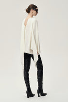 Reversible Scarf Blouse Ecru