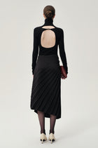 Open-back Wool Jersey Top Black