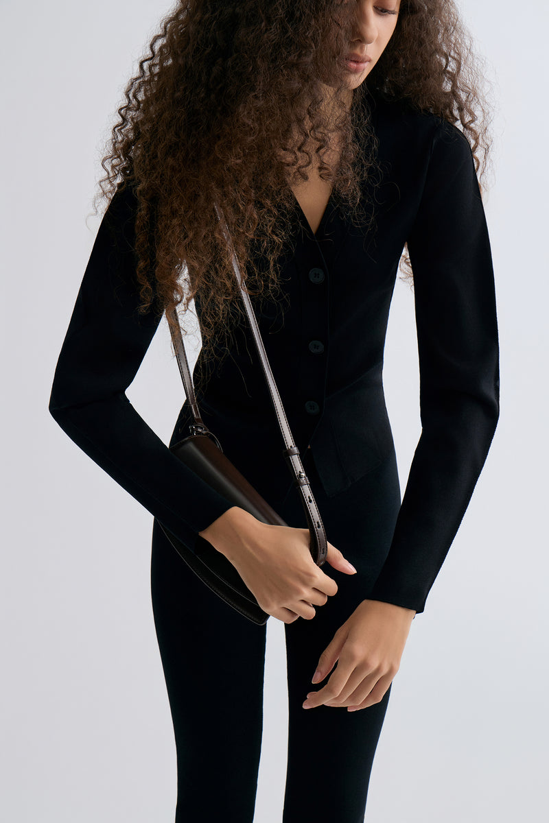 Sculptural Cardigan Black