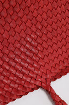 Soleil Woven Large Tote Red