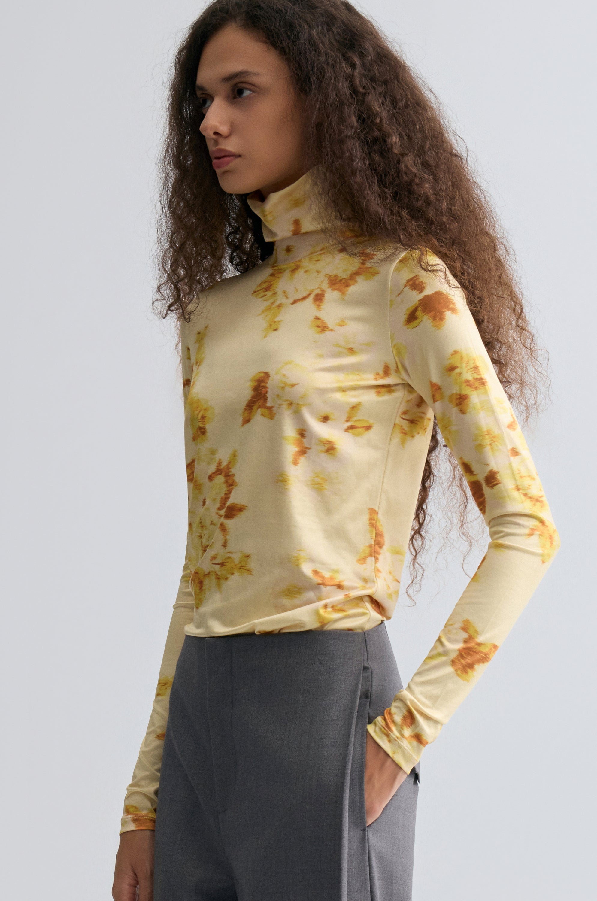 Rosetta Long Sleeve Turtleneck Top Vanilla