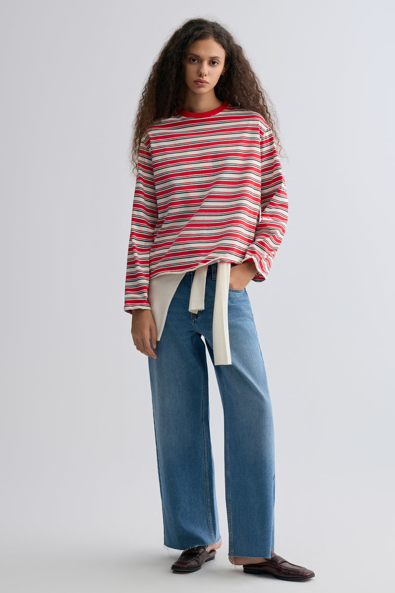 Shapeable Stripe T-shirt Red and Blue