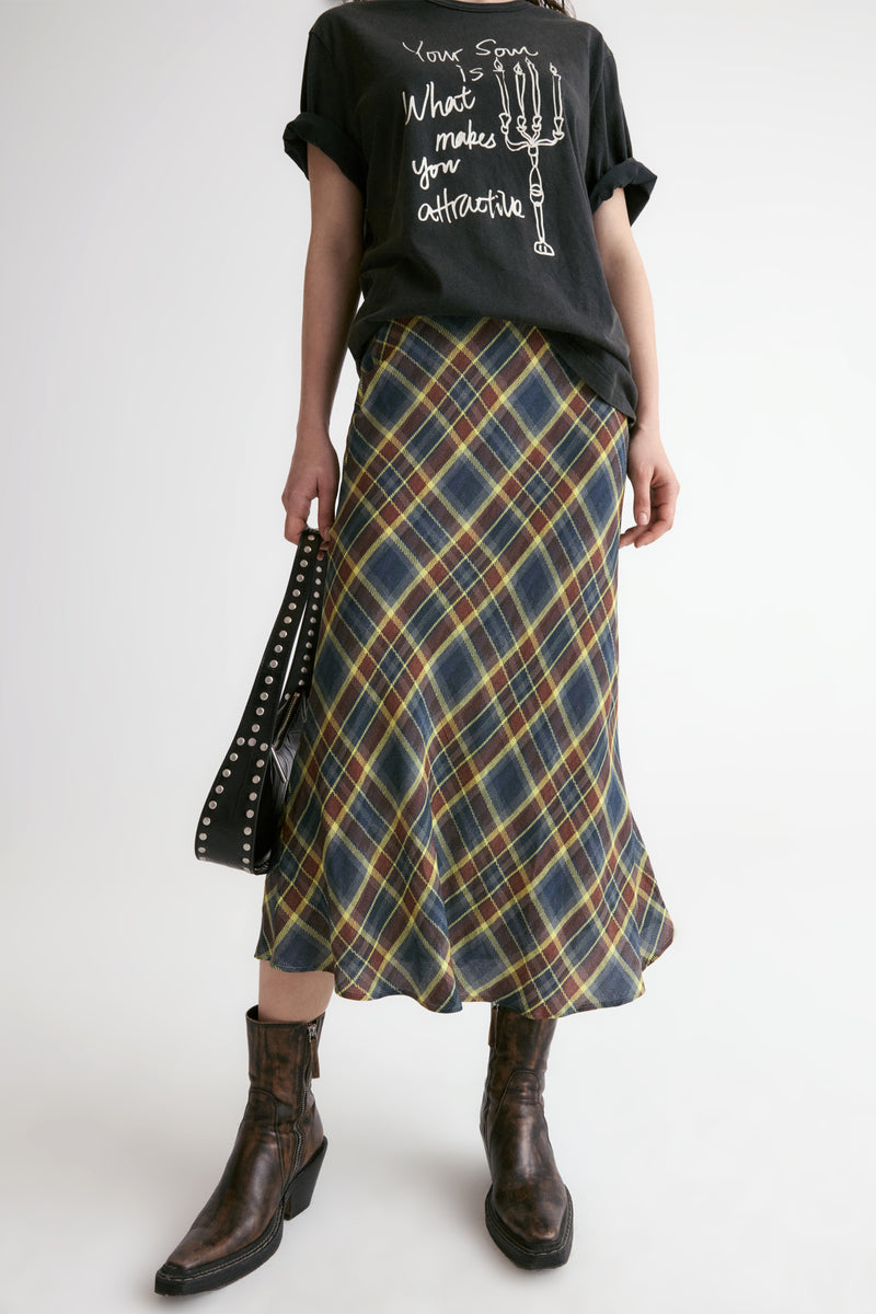 Ziggy Checked Midi Skirt