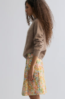 Buttery Boxy Brushed Wool Sweater Truffle Melange