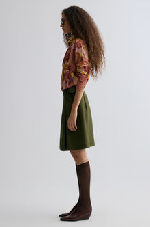 Marlene Belted Gabardine Skirt