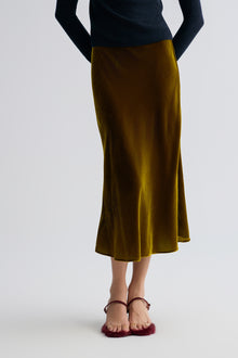 Velvet Mermaid Skirt Antique Gold-tone