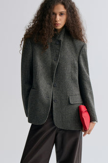 Boxy Check Blazer