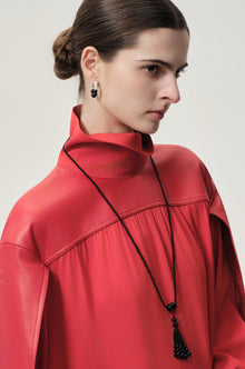 Magma silver onyx hoop earrings
