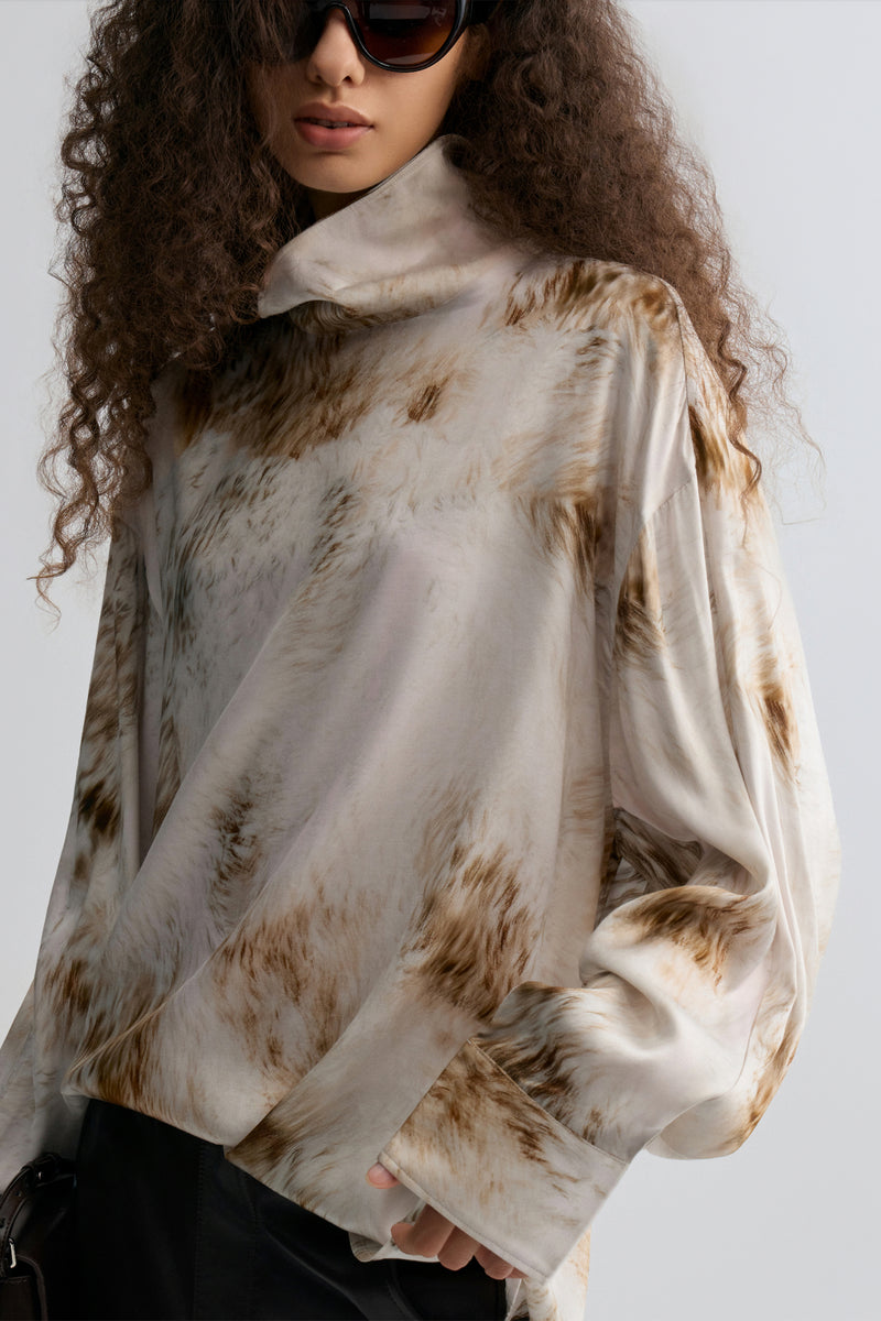 Fur Print Blouse