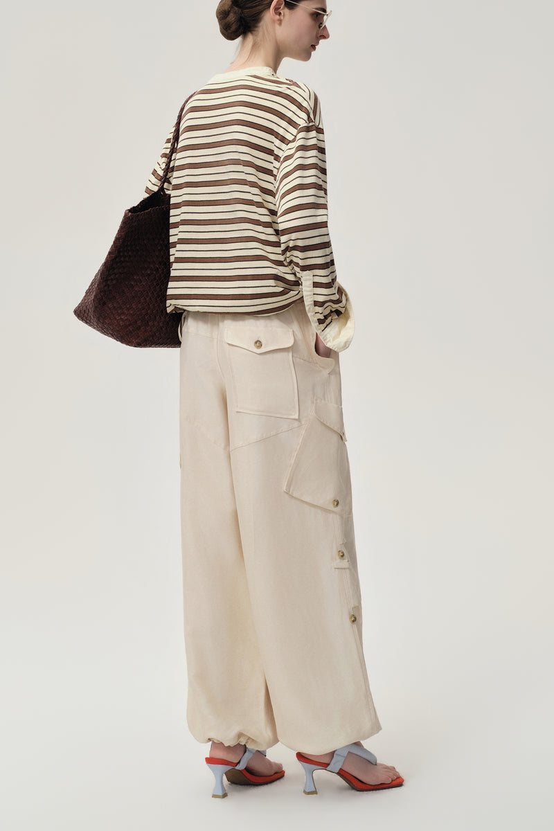 Drift Baggy Cargo Trousers Porcelain