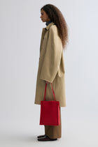 Reversible Twill and Check Trench Coat