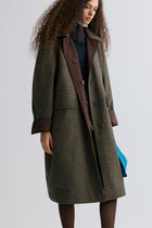 Reversible Twill and Check Trench Coat