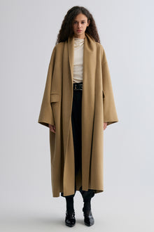 Oversized Double-faced Scarf Coat Hazel
