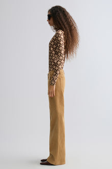 Corduroy Flared Trousers Sand