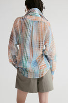 Amalfi Checked Sheer Oversize Shirt