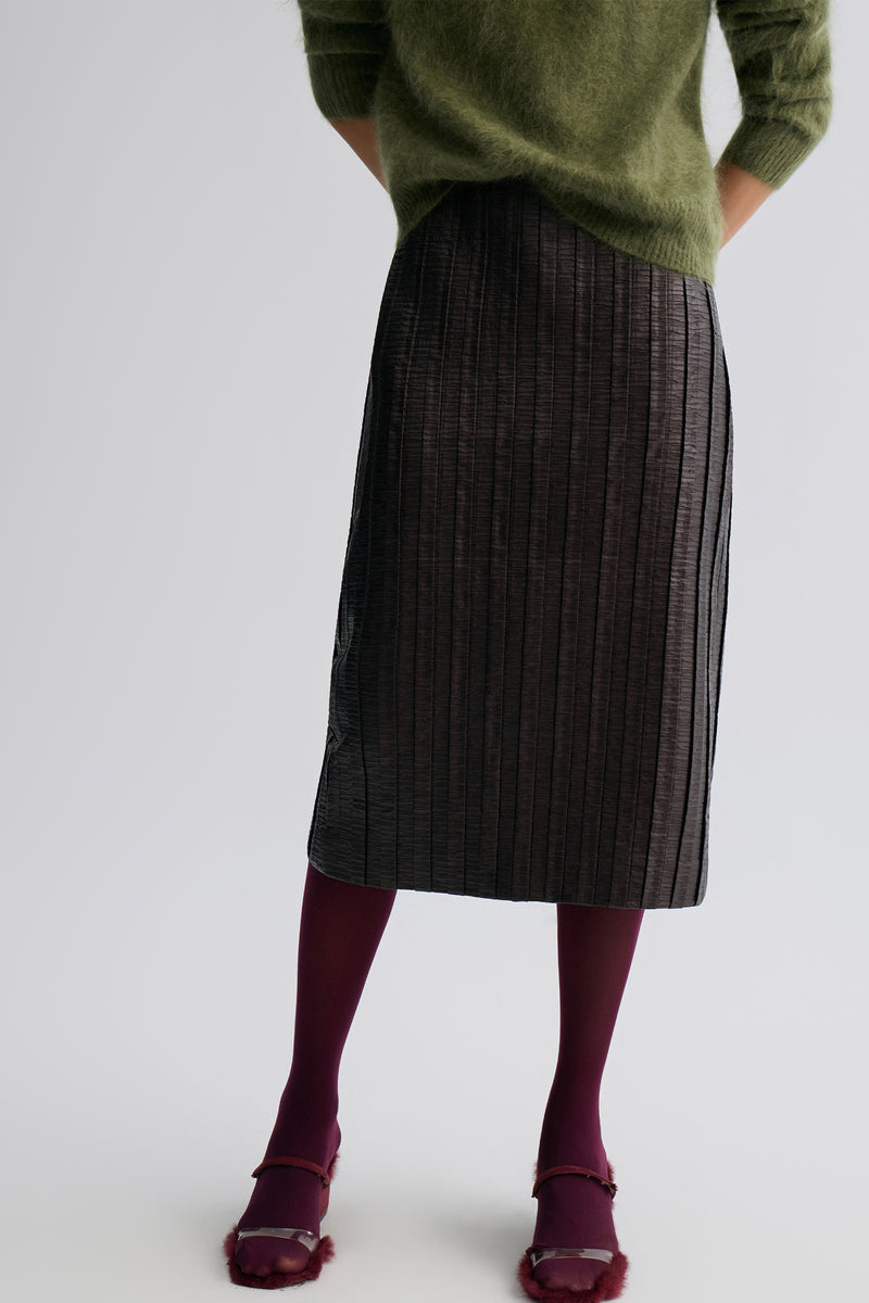 Snake Faux Leather Skirt