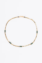Aurea gold-plated malachite necklace
